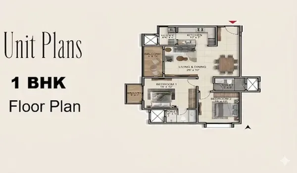 Featured Image of The Prestige Place Mumbai 1 BHK Floor Plan