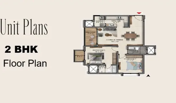 Featured Image of The Prestige Place Mumbai 2 BHK Floor Plan